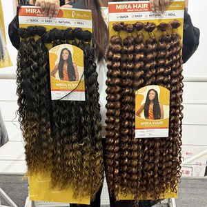 Marchand Bas Prix Eau Vague Profonde Cheveux Synthétique <span class=keywords><strong>Crochet</strong></span> Tresses Cheveux <span class=keywords><strong>Crochet</strong></span> Tresses Bouclés Ombre pour Femmes Fibre Haute Température - Product Image 3
