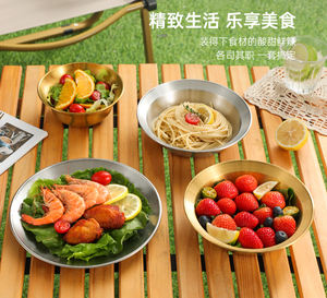 8個セット韓国ステンレス鋼食品ボウルカスタムゴールドとシルバー寿司ディッピングボウルレストラン用 - Product Image 5