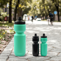 Bouteilles d'eau de sport en plastique souple sans BPA avec bec en silicone pour le vélo de montagne, bouteilles d'eau pour vélo