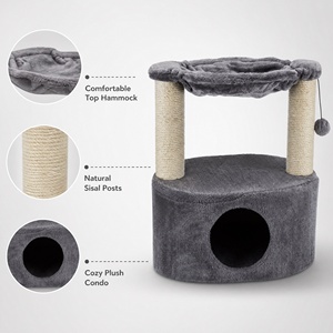 Albero per Gatti in Peluche con Tiragraffi in Sisal Naturale, Amaca Accogliente, Cuccia Chiusa e Palla Interattiva Sospesa - Arredamento per Gatti <span class=keywords><strong>da</strong></span> Interno - Product Image 4