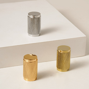 Thiết Kế Mới Rắn Brass Knurling Tủ Núm Buster Và Đấm Phong Cách Ngăn Kéo Kéo Cho Tủ Tủ Quần Áo Đồ Nội Thất Tinh - Product Image 3