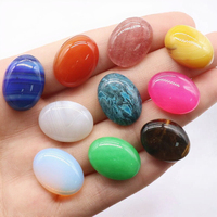 Cabochon d'agate naturelle certifié par un tiers, très demandé, 15x20mm, taille ovale, couleurs variées, pour la fabrication de bijoux et accessoires de bagues DIY