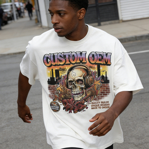 T-shirt pour homme en coton 100% - Coupe ample - Impression numérique personnalisée OEM - Épaules tombantes - Style streetwear - Boxy Spoty - Product Image 3