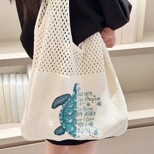 Borsa a maglia a Crochet a maglia borsa leggera con motivo a tartaruga marina con motivo a maglia e <span class=keywords><strong>uncinetto</strong></span> per Shopping estivo da spiaggia - Product Image 6