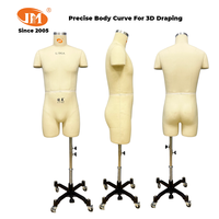 Mannequin de couture demi-corps masculin L/96A en fibre de verre pour la création de patrons et la conception de vêtements en studio