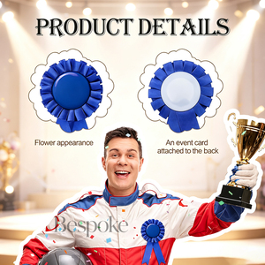 Rubans de récompense en polyester écologiques personnalisés avec logo pour Noël, la remise des diplômes, les événements sportifs, les concours scolaires, le premier prix - Product Image 5