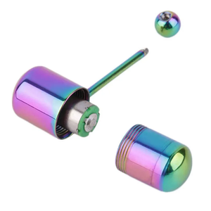 non piercing vibrating tongue ring Silicone Prickly Tongue Ring Barbell Piercing Jewelry