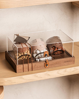 Boîte cadeau de Noël en bois de luxe avec couvercle en acrylique, boîte d'emballage de chocolat de qualité supérieure pour les fêtes, boîte cadeau personnalisée avec logo en gros