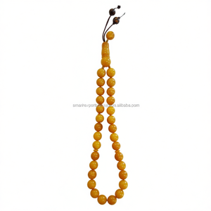 Resina ámbar brillante Tasbih Misbaha 33 cuentas de oración Rosario islámico para musulmán Zikr Dhikr Subha Tasbeeh regalo espiritual Ideal - Product Image 1