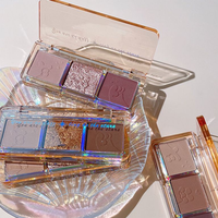 YIYUE Offre Spéciale 3 couleurs portable vide fard à paupières conteneur blush maquillage compact poudre cas