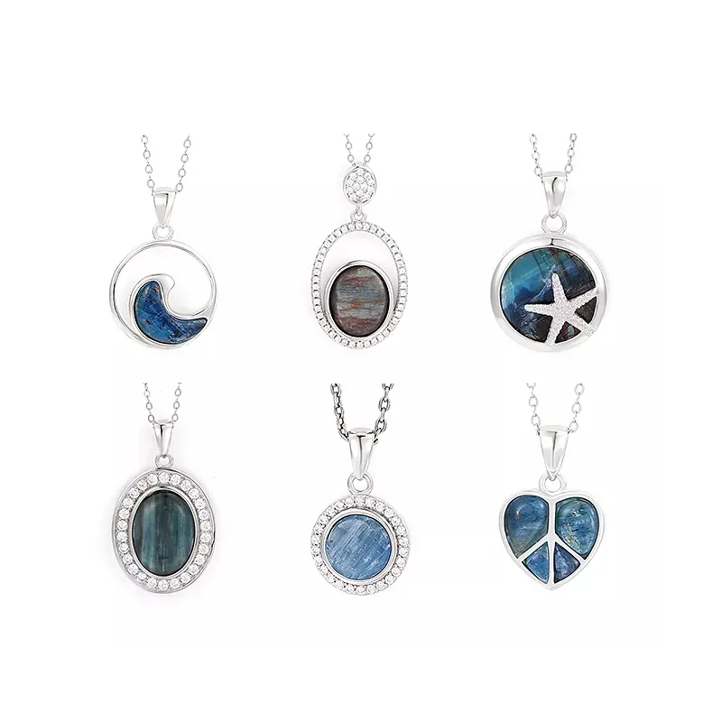 XYOP Fashion 925 Sterling Silver Round Cubic Zirconia Crystal Gemstone Necklace Pendant