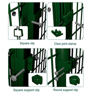 Pannello di recinzione in rete metallica rivestita in PVC verde, recinzione da giardino in acciaio zincato per <span class=keywords><strong>privacy</strong></span> e sicurezza - Product Image 4
