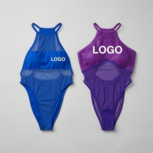 Costumi da bagno personalizzati all'ingrosso con logo per il Carnevale dei Caraibi, monokini a collo alto in rete, abiti interi per Jouvert, abbigliamento da spiaggia OEM - Product Image 3