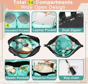 Mochila Pañalera Convertible, Bolso Grande para Bebé con 14 Bolsillos, 6 Compartimentos para Biberones, Bolsa para Toallitas - Product Image 4