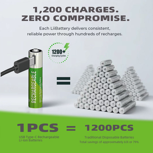 CITICITY Pilas Recargables AAA de 1.5V y 500mAh, Baja Autodescarga, Más de 1000 Ciclos de Larga Duración para Electrónica del Hogar - Product Image 5