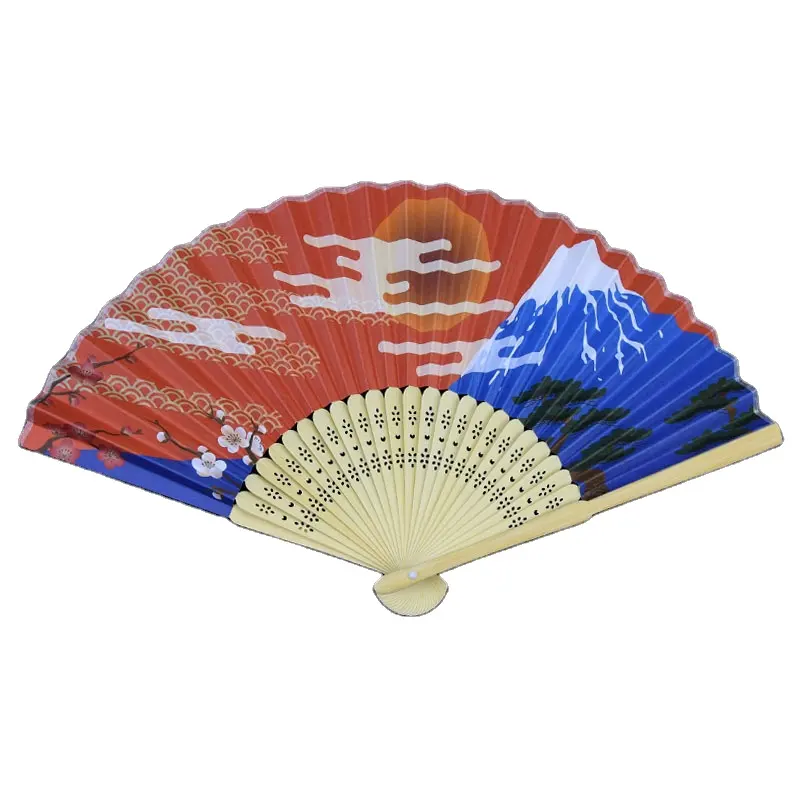 Hand Fan Designs Custom Design Gedruckte Bambus/Kunststoff Hand Fan als Abendessen Geschenke