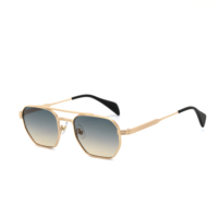 Nouvelles lunettes de soleil carrées - Lunettes de soleil polarisées en métal UV400 tendance pour la conduite, protection solaire, lunettes de soleil de luxe