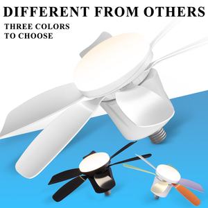 Ventilador de Techo LED con Luz, Cabezal Móvil, Regulación Inteligente, Bombilla E27, Decoración del Hogar, Rotación de 360°, Control Remoto, Ventilador de Techo Moderno - Product Image 6