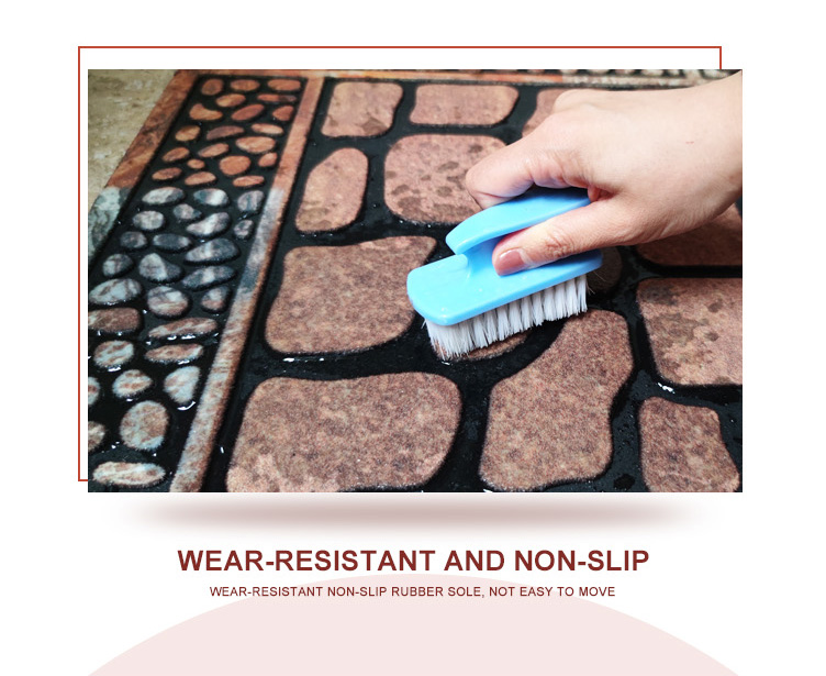 Custom Designer Recycle Rubber Sublimation Flocked Outdoor Rubber Door Mat(图5)