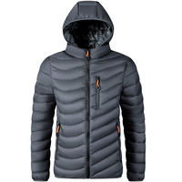 Veste à capuche détachable en nylon pour hommes, manteau imperméable d'hiver décontracté, matelassé, coupe-vent, vestes à bulles d'extérieur rembourrées