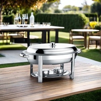 Elektrische RVS Verdikkingsserie Soepchafingdish Ei-vormige Gepolijste Afwerking Chef Schotelset voor Hotels Restaurants Voedsel