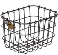 Panier de rangement industriel vintage en fil de fer, 2 tailles, avec étiquette numérotée en laiton pour salle de bain, articles de toilette et décoration intérieure