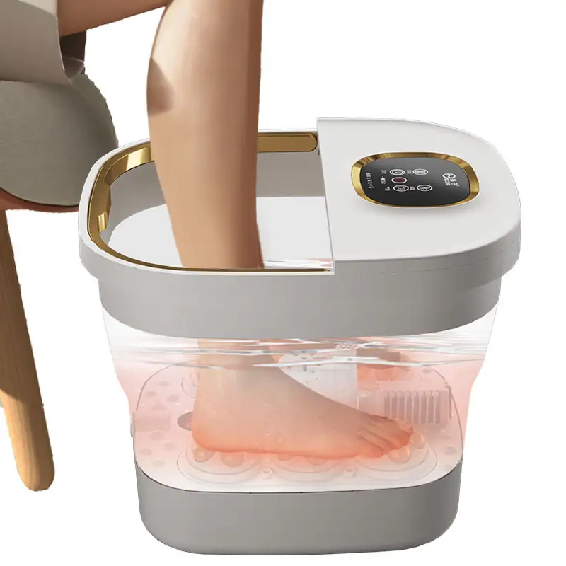 2023 Portable Folding Foot Tub Bath Massage Other Massage Electric Heating Foot Spa Massager Machine Collapsible Foot Spa