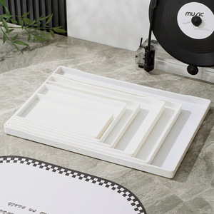 Plateau de service alimentaire de haute qualité Rectangle assiette carrée assiettes à vaisselle vaisselle pour <span class=keywords><strong>cuisine</strong></span> à domicile - Product Image 4