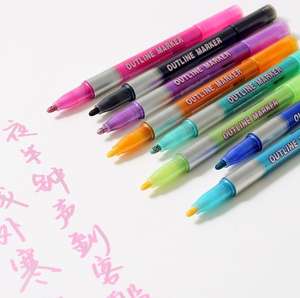 Stylo marqueur métallique arc-en-ciel magique sans odeur pour l'écriture sur cartes - Product Image 1