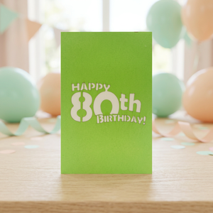 Carte personnalisée 3D Pop-up style féerique pour 80e anniversaire, artisanat en papier vietnamien fait main, taille unique, cadeau Fête des Pères - Marque Viet-craft - Product Image 6