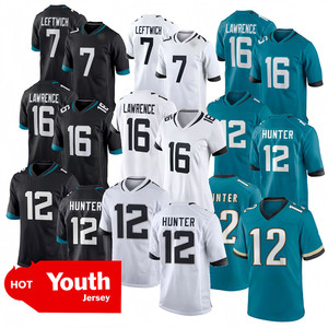Maillots de football américain de haute qualité pour jeunes, maillots de Jacksonville, 12 Travis Hunter, 16 Lawrence avec logo - Product Image 1
