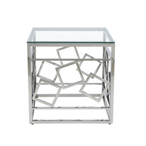 Mesa auxiliar para café, diseño moderno, económica, cuadrada, China, de cristal, compra en línea - Product Image 2