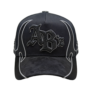 Casquettes BAEZ de luxe en gros à rayures, visière incurvée en daim, logo brodé 3D, 5 panneaux, ajustables, Gorras Baez - Product Image 1