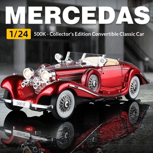Modellino Auto d'<span class=keywords><strong>Epoca</strong></span> in Scala 1:24 in Lega Pressofusa con Porte Apribili, Suono del Motore e Luci, Giocattolo Classico Retrò all'Ingrosso - Product Image 4