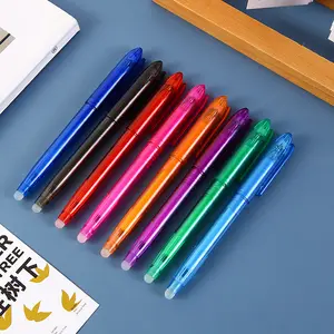 Simple solid color temperature control erasable gel pen Creative erasable color student signature pen 0.5/0.7mm