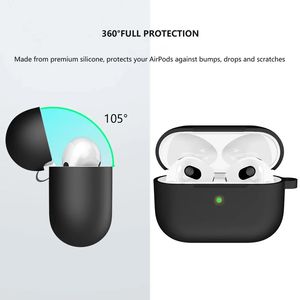 Pour AirPods 3 étui Silicone luxe sans fil écouteur housse de protection boîtier Anti-chute pour avec crochet étuis pour casque - Product Image 2