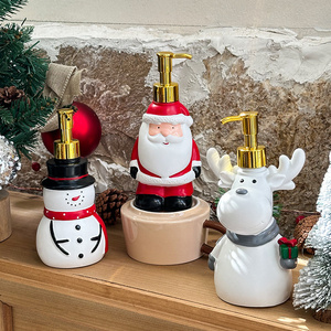 Dispensador de Sabão em Forma de Papai Noel, Tipo Pressão, Garrafa de Refil de Sabão Líquido, Decoração de Banheiro para o Natal - Product Image 2