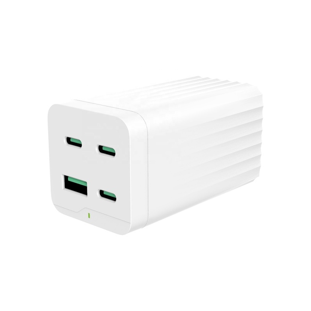 New 65W USB C Charger 4 Port USB PD GaN Fast Charging Adapter with UK Plug FCC and ROHS Certified for Mobile Phones Laptops