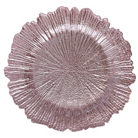 Assiettes de présentation en plastique de style européen pour mariage, fête, hôtel, dîner, assiette de service ronde de 13 pouces