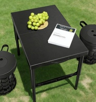 Table pliante avec ensemble de tabourets télescopiques, ensemble table et chaise portables, tabouret léger, idéal pour le camping en plein air, les pique-niques et les voyages