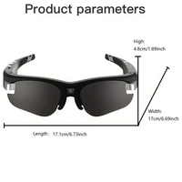 Lunettes de soleil intelligentes avec caméra sportive grand angle FHD, lunettes de soleil avec enregistrement vidéo