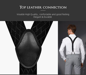 Uomini Pantaloni Elastici Y di Figura Maschile Vintage Pantaloni <span class=keywords><strong>Bretelle</strong></span> Dei Pantaloni Camicia Cinghia di <span class=keywords><strong>Bretelle</strong></span> Clip di 4 - Product Image 4