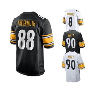 Nuove Maglie da Football Americano Cucite Pittsburgh 8 Rodgers 90 Watt 88 Freiermuth 5 Ramsey - Product Image 6