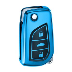 Huanyue Car Key Cover Tpu Black Silver For Toyota Corolla Highlander Reiz RAV4 Levin - Product Image 2