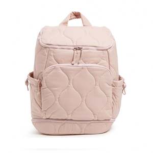 Sac à dos matelassé résistant à l'eau - Sac à dos de loisirs en nylon souple avec option de logo personnalisé, sangle antivol, design esthétique - Product Image 1