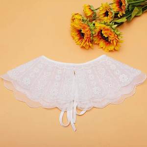 Venta al por mayor de encaje bordado con cuello desmontable de malla floral vintage cuello falso para mujeres y niños ropa vestidos y suéteres - Product Image 3