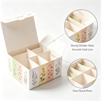 Boîte en papier multi-compartiments personnalisée avec inserts pour l'emballage de chocolats et de bonbons en cadeau