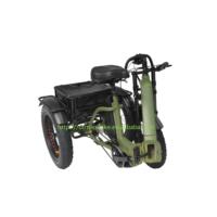 Triciclo eléctrico Oem personalizable con Motor Central de 500W, triciclo de carga con neumáticos gruesos, bicicleta eléctrica de 3 ruedas barata para adultos