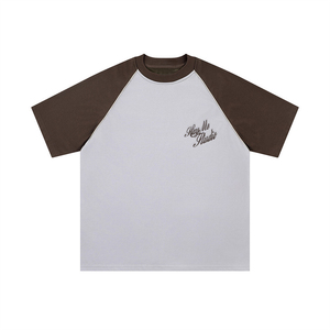 <span class=keywords><strong>Raglan</strong></span>-T-Shirt zum Fabrikpreis mit Kontrastnähten Übergroßes Baumwoll-<span class=keywords><strong>Raglan</strong></span>-T-Shirt für Herren - Product Image 1