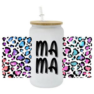 Best Seller Best Mom Ever UV DTF Cup Wrap Transferencias Pegatinas Profesor Enfermera Afirmación UV Cup Wraps <span class=keywords><strong>para</strong></span> uso en tazas de 16OZ - Product Image 3